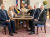 The government with the President of Iceland at Bessastaðir on September 5.