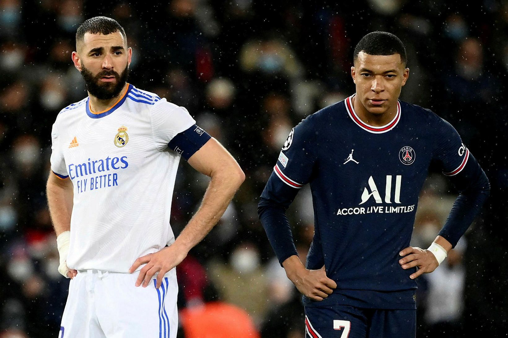 Karim Benzema hjá Real Madrid og Kylian Mbappé hjá París …