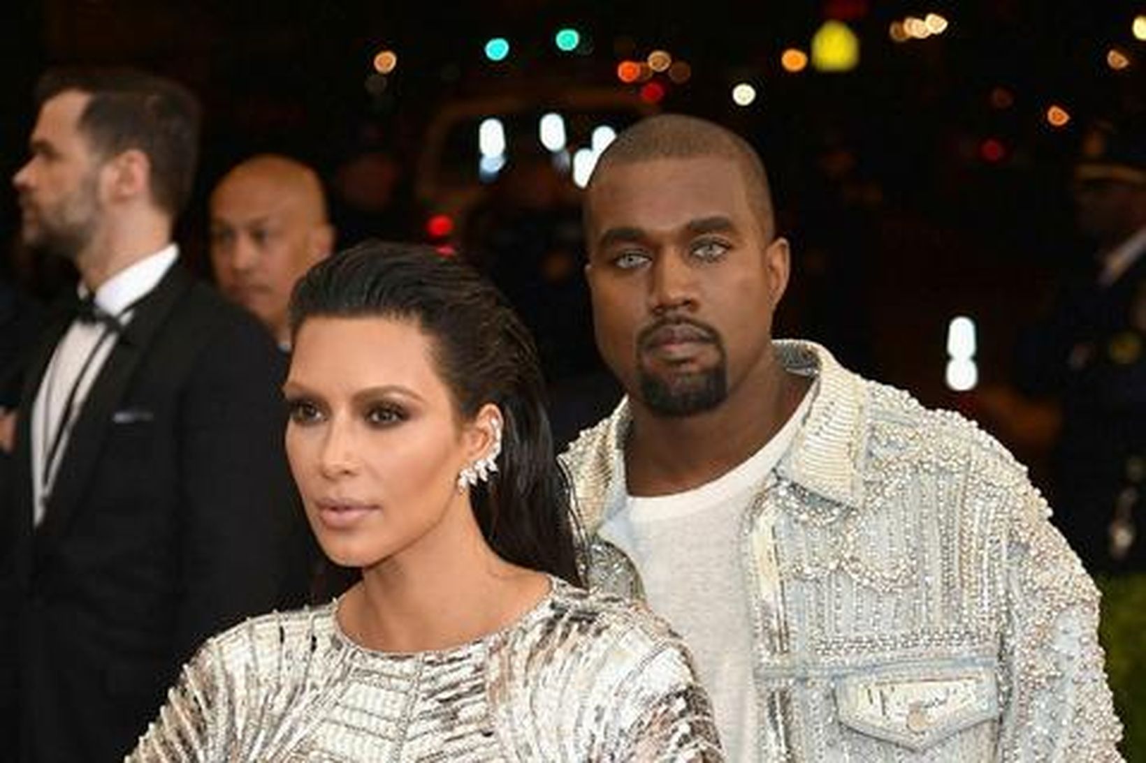 Kim Kardashian og Kanye West á Galakvöldi Metropolitan listasafnsins.