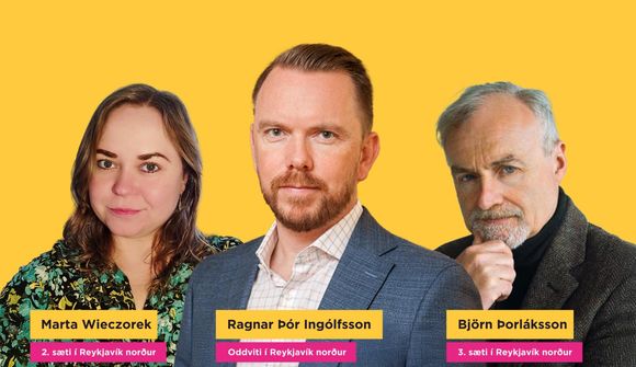 Marta og Björn með Ragnari í Reykjavík norður