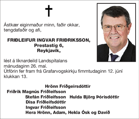 Friðleifur Ingvar Friðriksson,