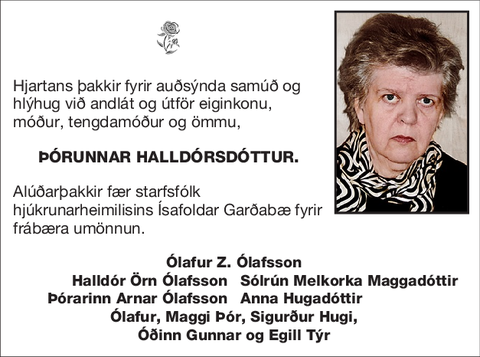 Þórunnar Halldórsdóttur.