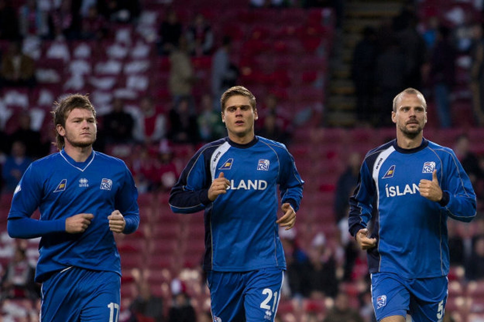 Aron Einar Gunnarsson, Rúrik Gíslason og Indriði Sigurðsson.