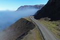 Siglufjarðarvegur Svona var umhorfs nálægt munna Strákaganga í gær, á þessum hættulega vegarkafla.