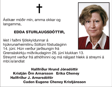 Edda Sturlaugsdóttir,