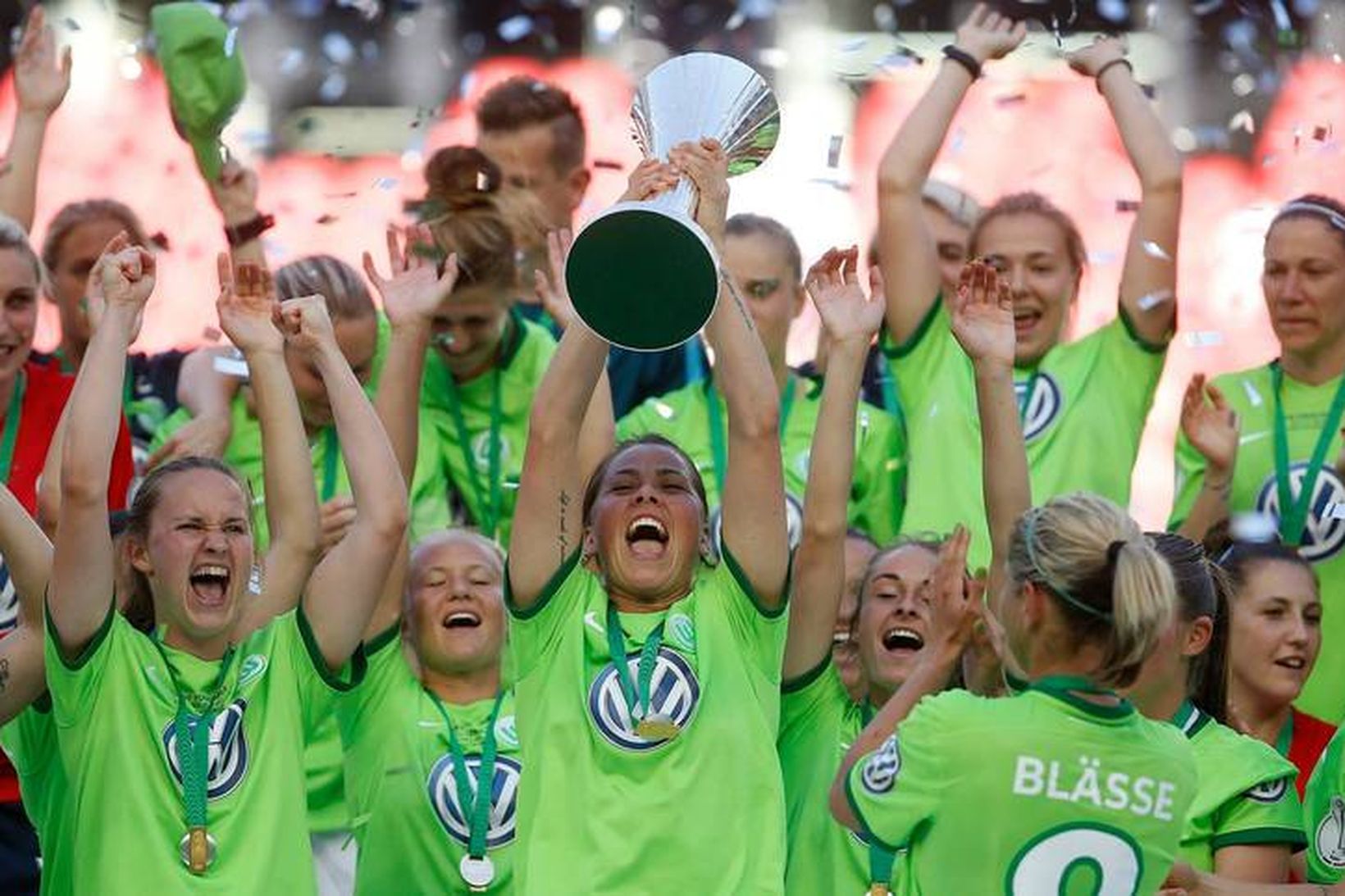 Sara Björk Gunnarsdóttir er Þýskalandsmeistari með Wolfsburg.