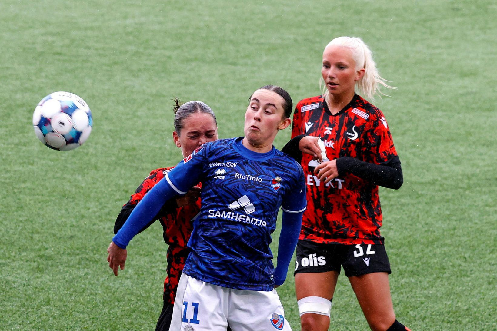 Halla Þórdís Svansdóttir skoraði sigurmark Hauka í kvöld.