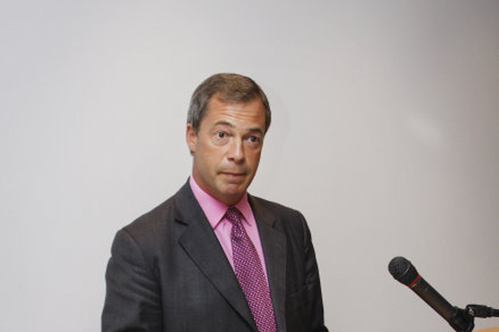 Nigel Farage, leiðtogi Breska sjálfstæðisflokksins, heimsótti Ísland í ágúst 2008 …