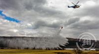 LHG Æfir sig með nýja Slökkvuskjóðu við Skorradal