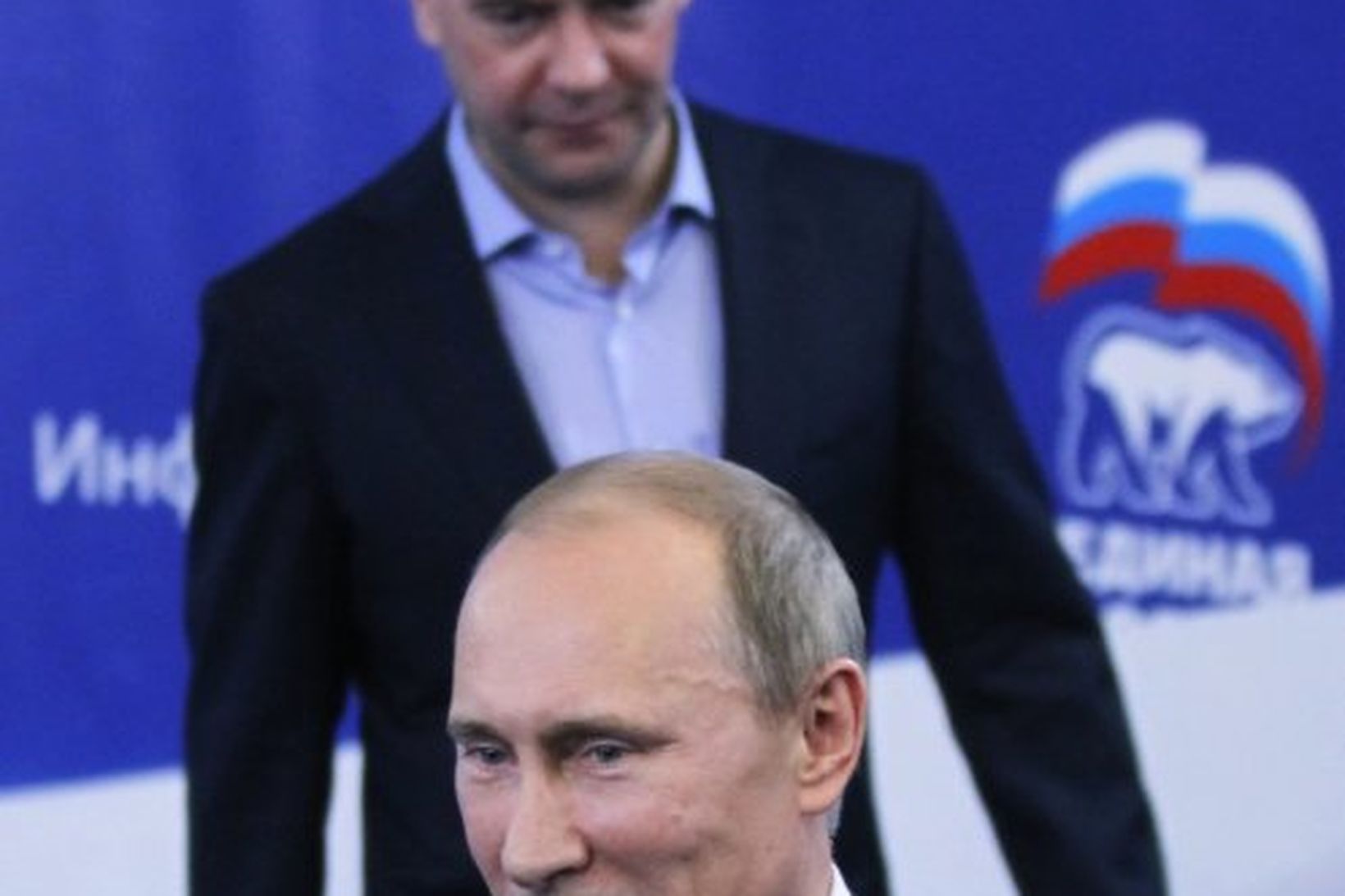 Dmitry Medvedev, forseti Rússlands og Vladimir Putin, forsætisráðherra Rússlands.