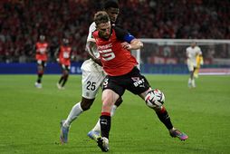 Adrien Truffert í leik með Rennes.