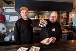 Pétur Jónsson og Sveinn Freyr Sævarsson á veitingastaðnum Tasty í Skútuvogi.
