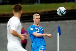 Hörður Björgvin Magnússon er í hjarta íslensku varnarinnar í kvöld.