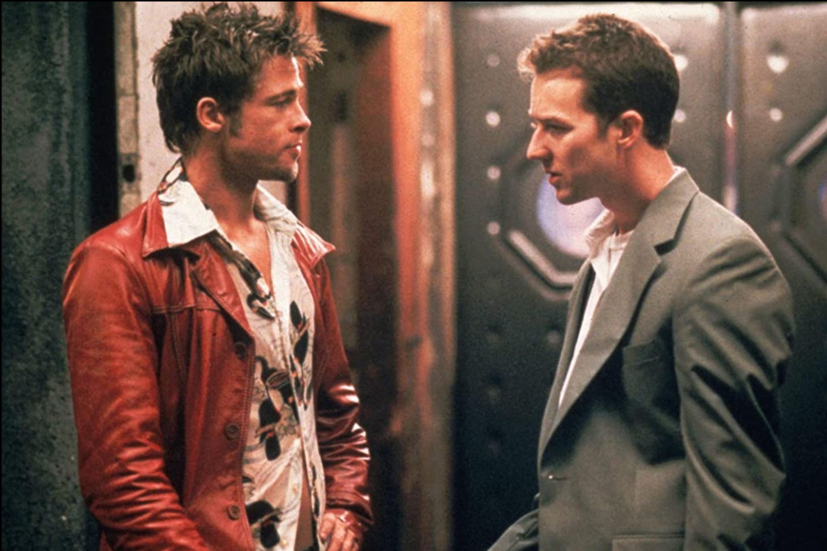 Brad Pitt og Edward Norton léku aðahlutverkin í Fight Club.