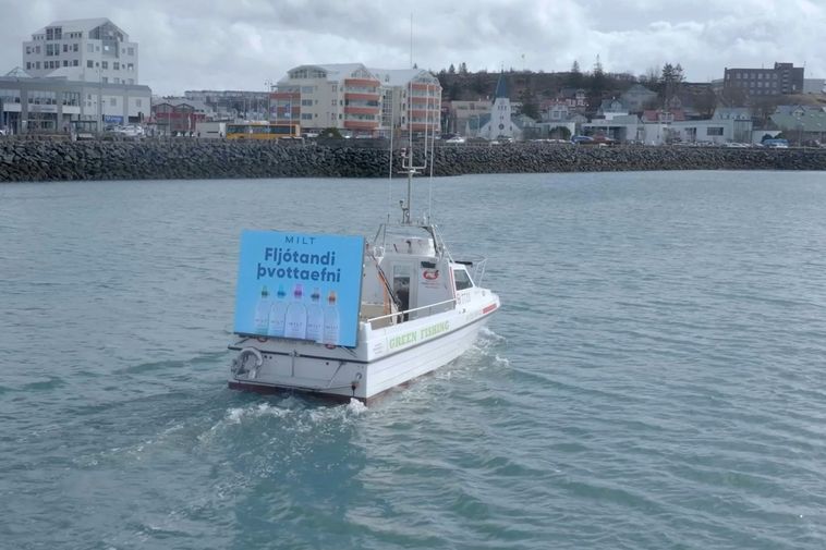 Fishing boat takes on unusual advertising role