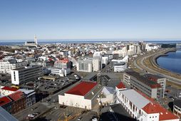 Útsýnið frá nýja hótelinu við Höfðatorg - Fosshótel Reykjavík. Þessi mynd er tekin þann 12. …