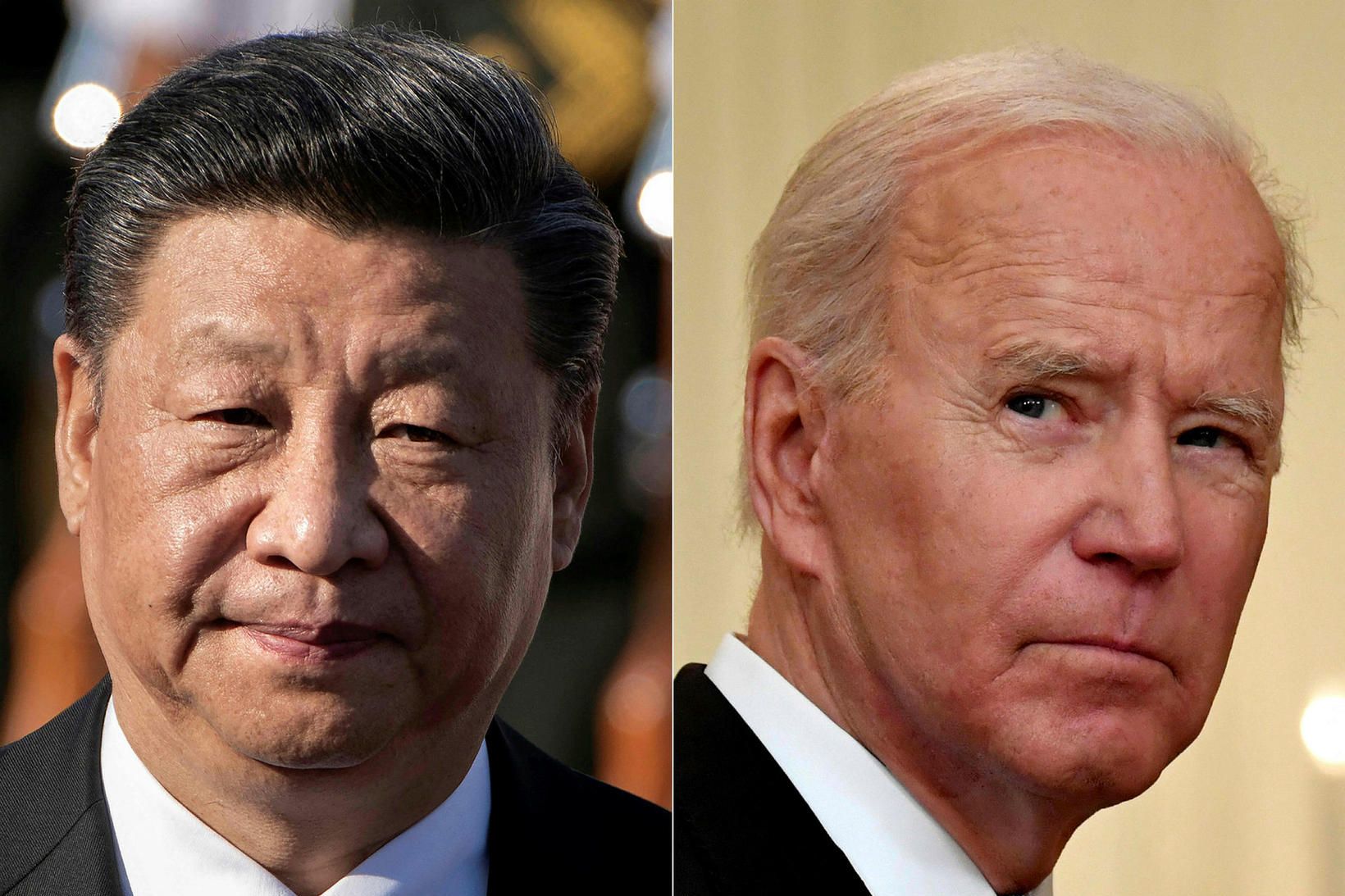 Xi Jinping og Biden á samsettri mynd.