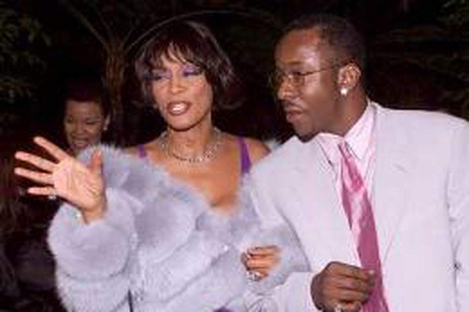 Hjónakornin Whitney Houston og Bobby Brown.