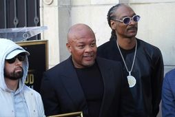 Dr. Dre gets his Hollywood star alongside collaborators Snoop Dogg, Eminem and 50 Cent