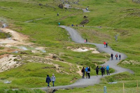 New walking paths in Reykjadalur, South Iceland.
