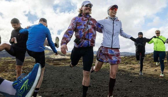 Elísabet og Bjartur leiddu hlaup á Helgafelli