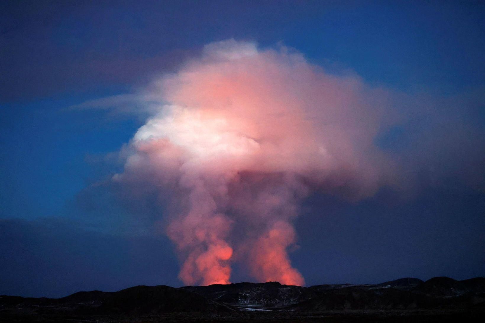 Eldgosið á Sundhnúkagígaröðinni.