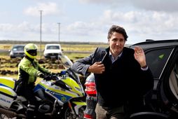 Ljósmynd frá því að Justin Trudeau heimsótti Carbfix á Hellisheiði.