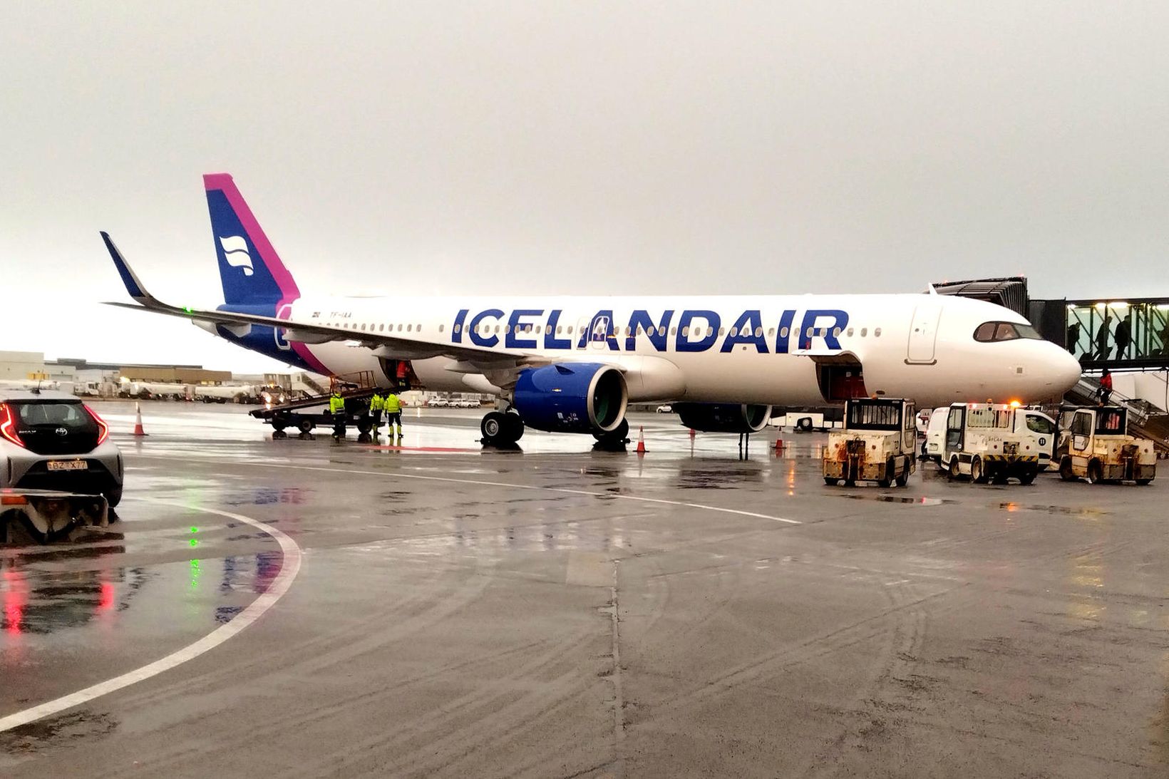 Vélin er af gerðinni A321LR og ber skráningarnúmerið TF-IAA.