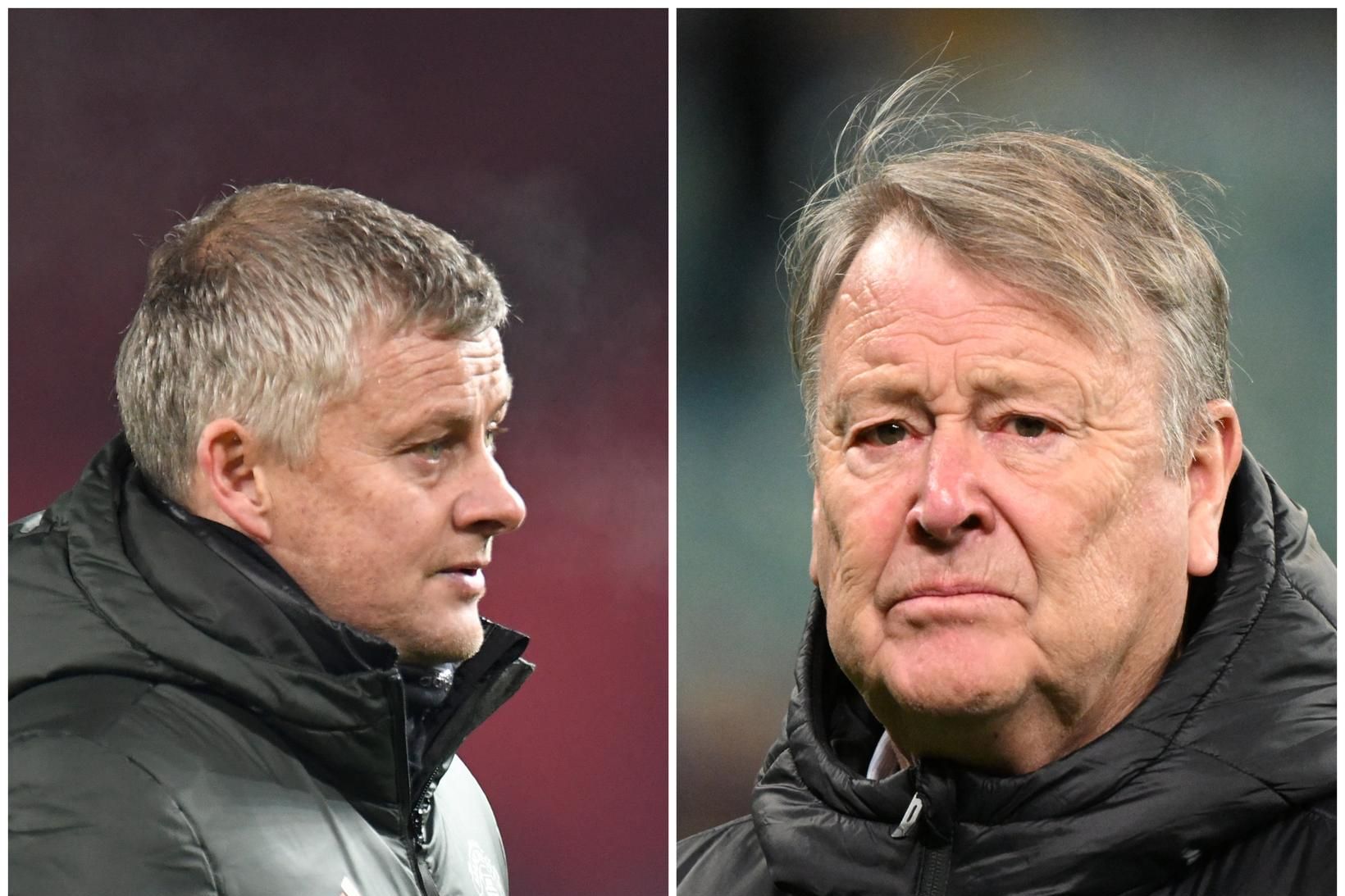 Ole Gunnar Solskjær og Åge Hareide.