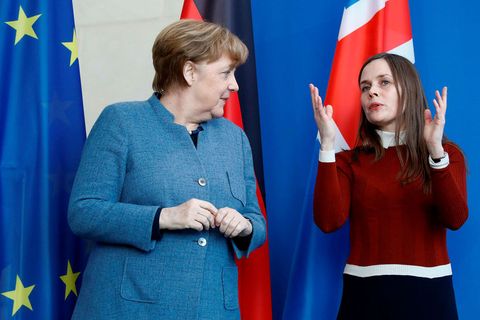 Chancellor Angela Merkel and Prime Minister Katrín Jakobsdóttir, in Germany last year.