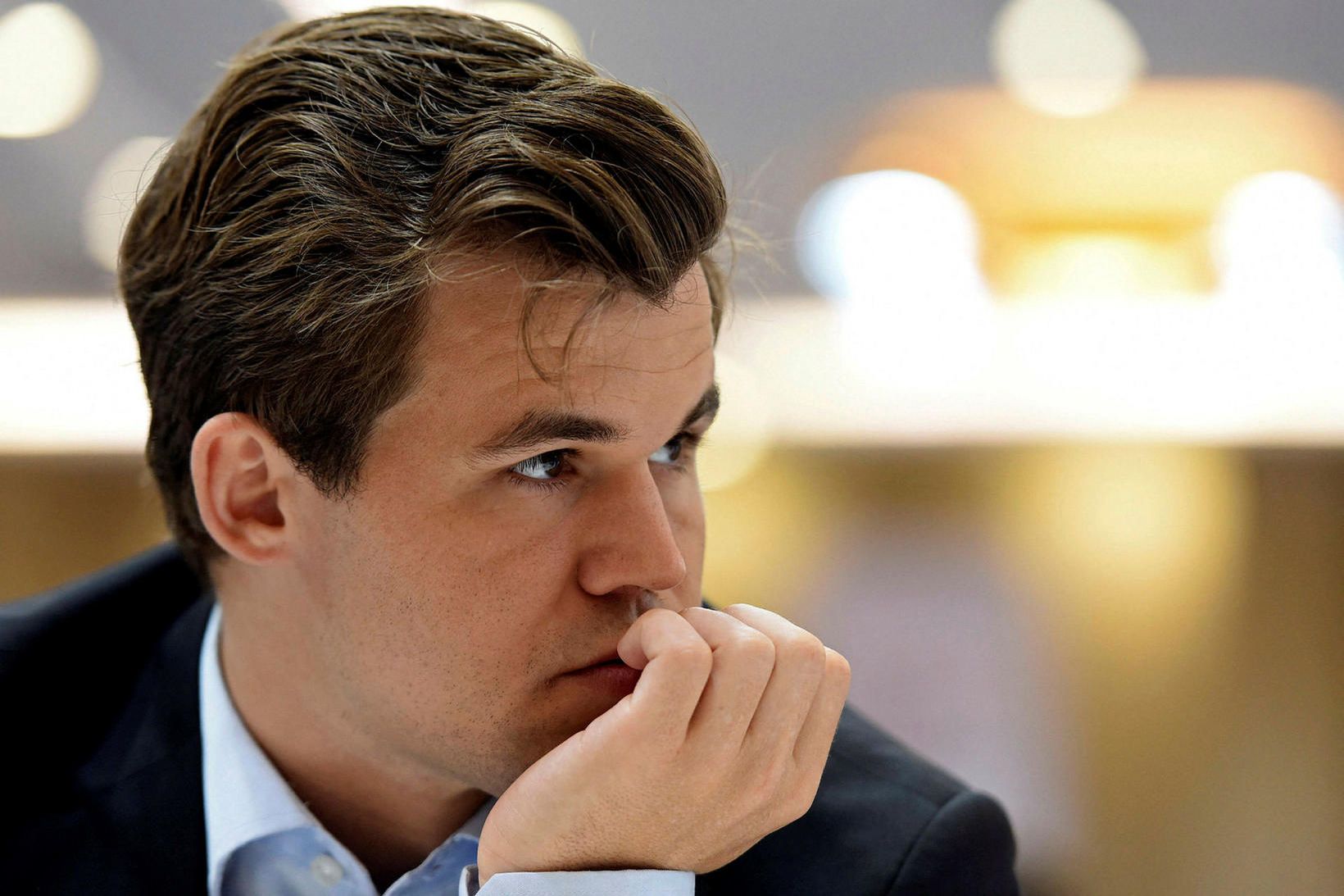 Magnus Carlsen er allt annað en sáttur.