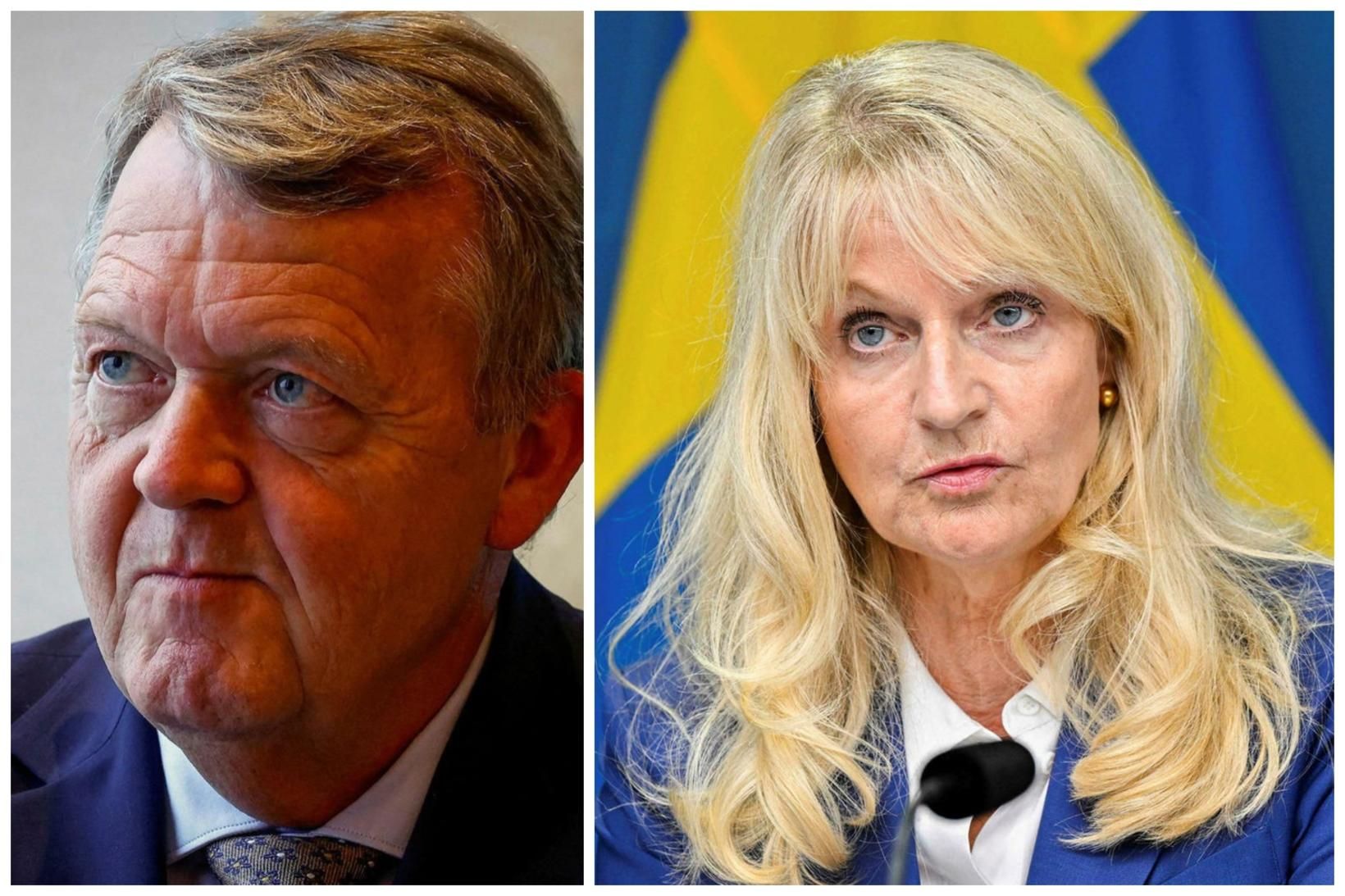 Lars Løkke Rasmussen, utanríkisráðherra Danmerkur, og Charlotte von Essen, yfirmaður …