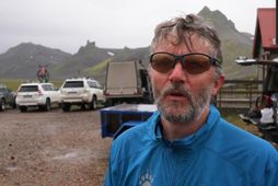 Hilmar Már Aðalsteinsson einn af eigendum Fjallakofans kann hvergi betur við sig en úti í …