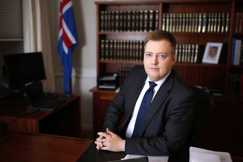 Sigmundur Davíð Gunnlaugsson, Prime Minister of Iceland.