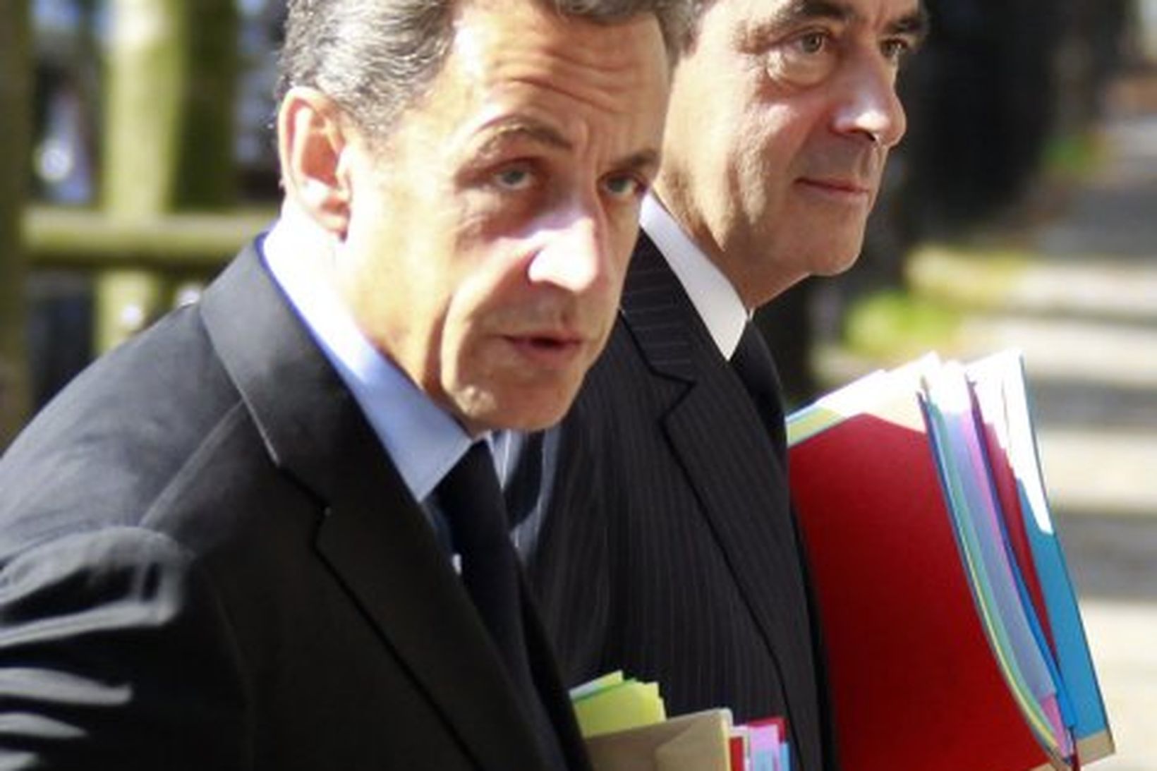 Forseti Frakklands,Nicolas Sarkozy og forsætisráðherrann Francois Fillon