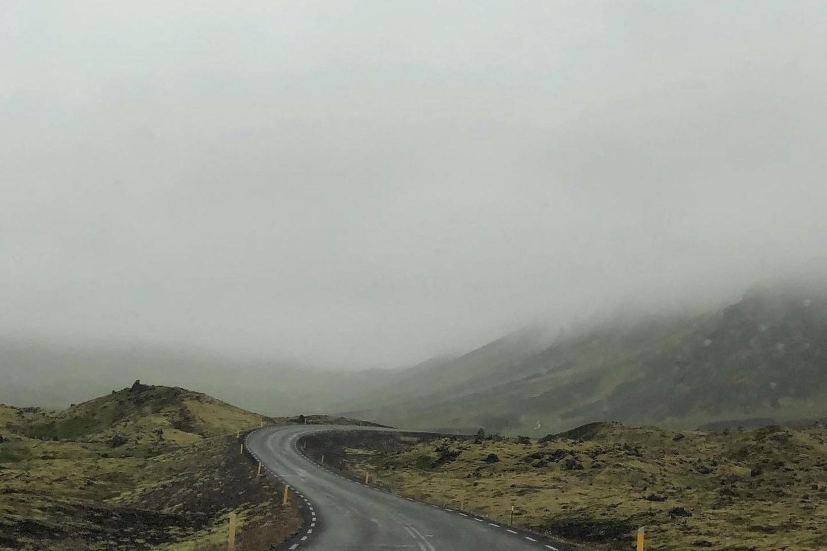 Mikil þoka er á á fjallvegum á suðvestanverðu landinu. Myndin …