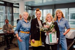 Soffía Karlsdóttir forstöðumaður menningarmála, Ásdís Kristjánsdóttir bæjarstjóri, Sigríður Beinteinsdóttir og Elísabet Sveinsdóttir formaður menningar- og …
