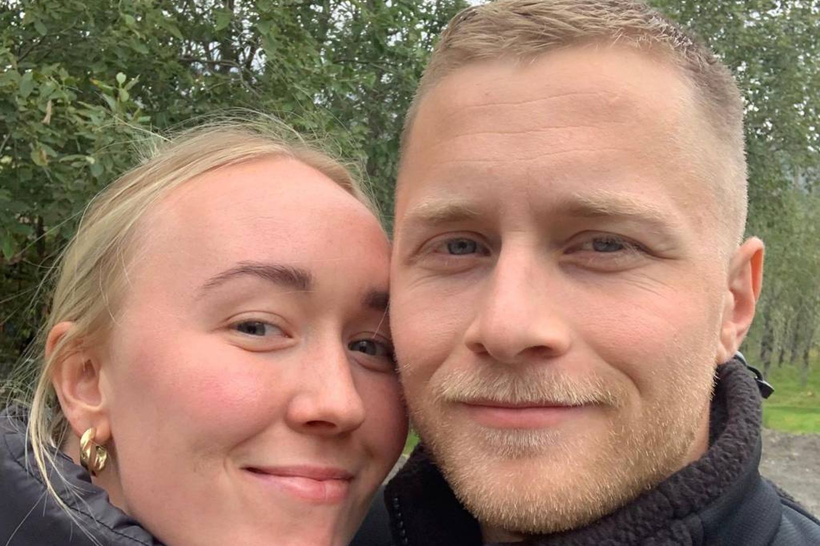 Unnur og Jakob Eiríksson kærasti hennar.
