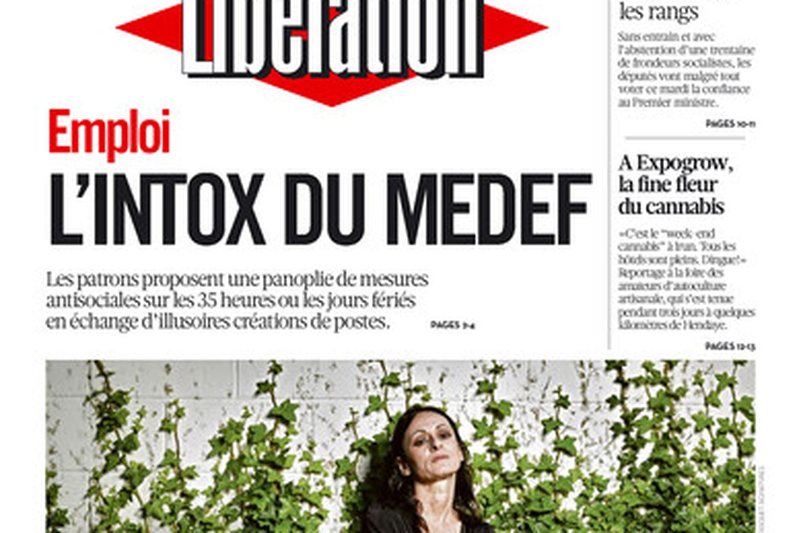 Forsíða Libération