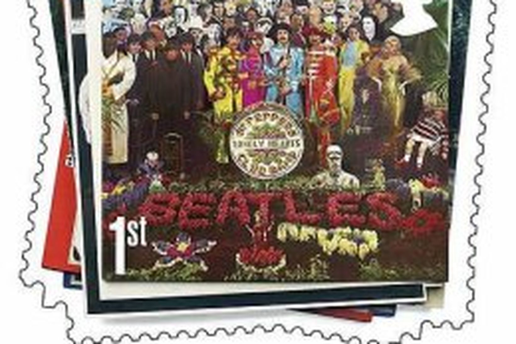 Umslag Sgt. Peppers Lonely Hearts Club Band.