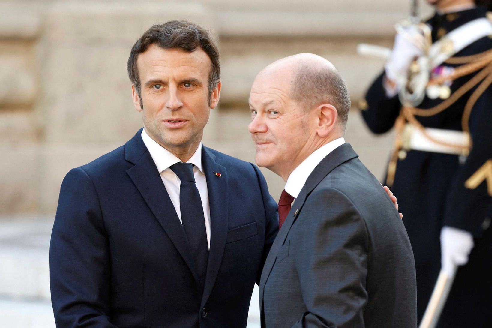 Emmanuel Macron Frakklandsforseti og Olaf Scholz kanslari Þýskalands.