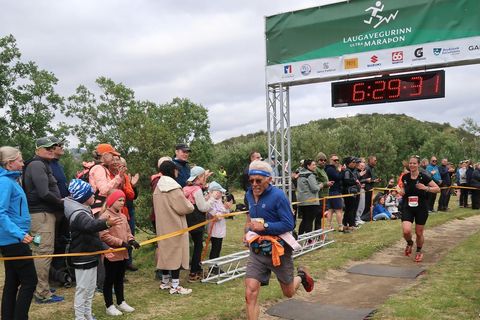 Karlsson started running in his early 50s and this is the 4th time he runs the Laugavegur race.