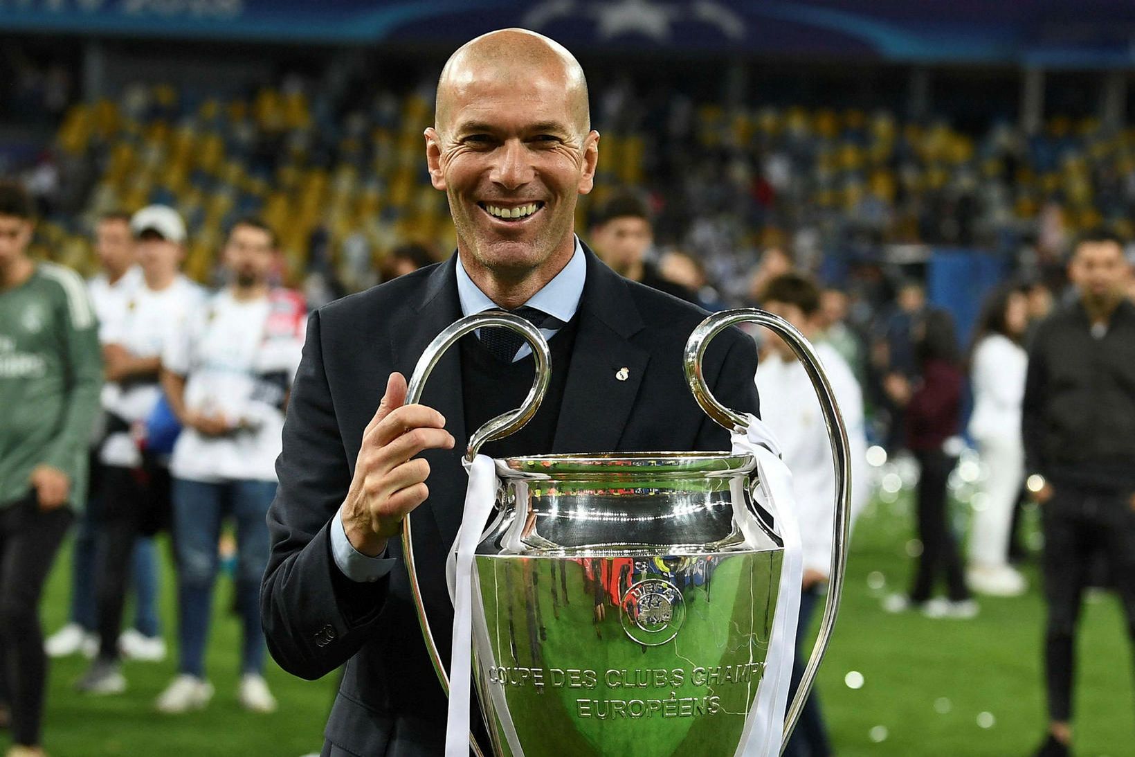 Zinedine Zidane var sigursæll sem knattspyrnustjóri Real Madrid.