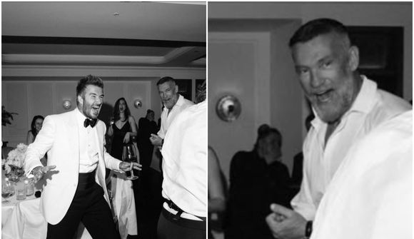Björgólfur Thor skemmti sér í afmæli Beckham