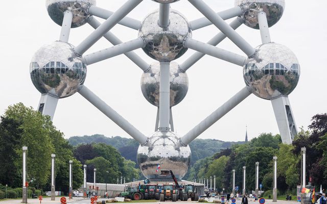 Mannvirkið Atomium í Brussel.