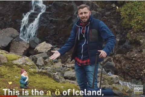 Comedian Steindi Jr. in the video, here meeting a local elf.
