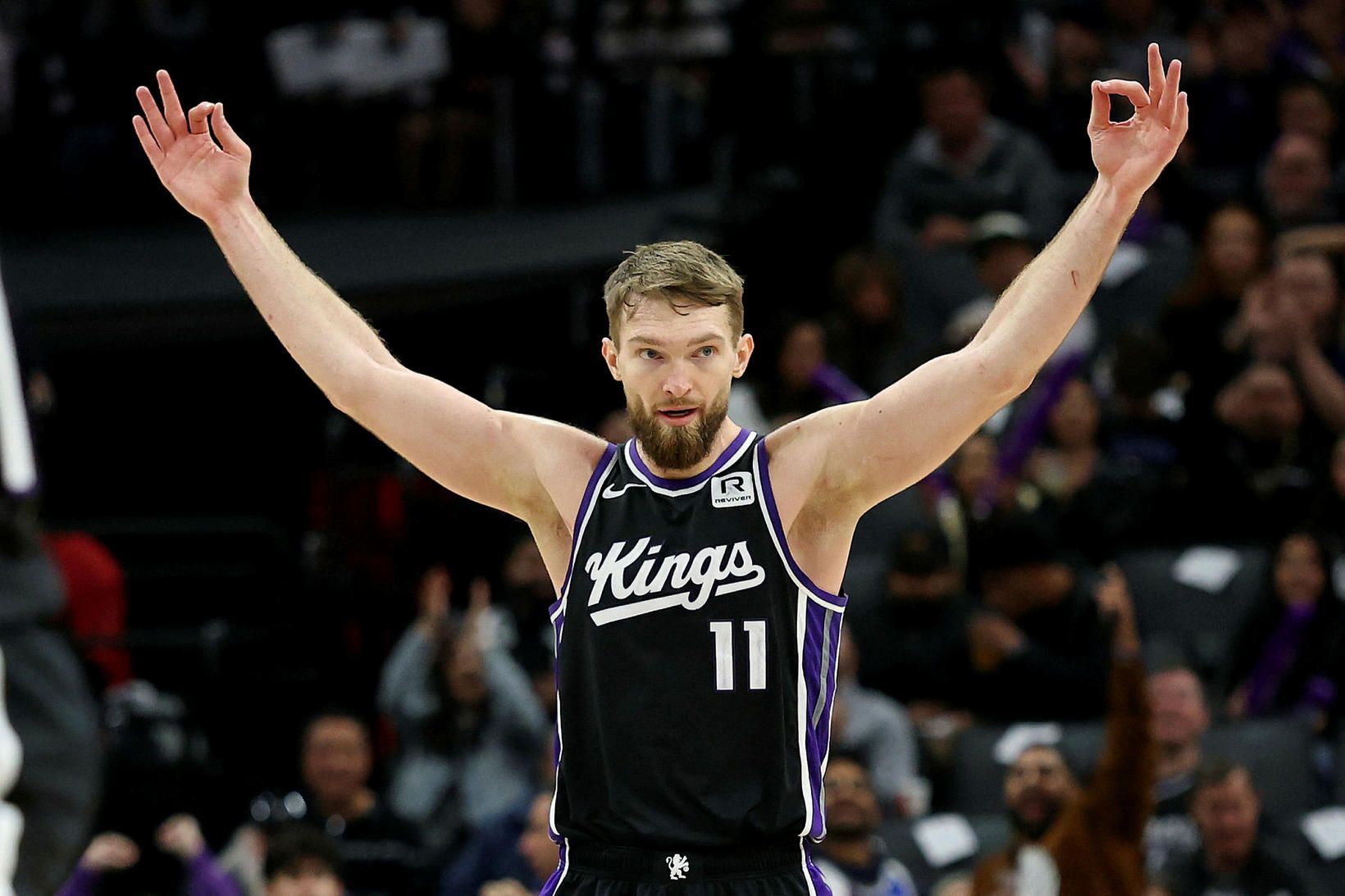 Domantas Sabonis átti stórleik fyrir Sacramento.