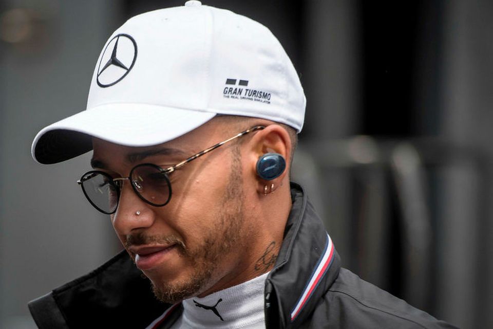 Lewis Hamilton mætir til leiks í Steyrufjöllum í morgun.