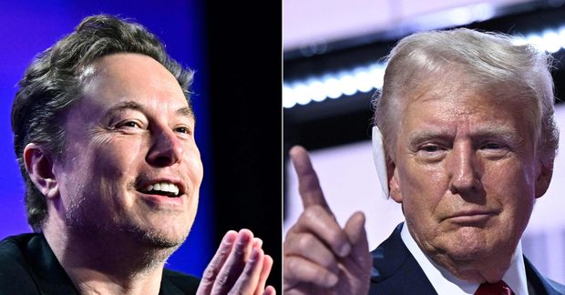 Donald Trump og Elon Musk.