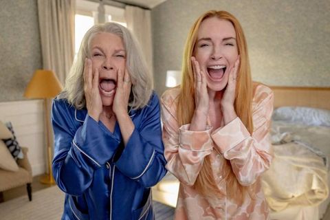 Leikkonurnar Jamie Lee Curtis og Lindsay Lohan blómstra á ný að sögn rýnis í framhaldsmyndinni …